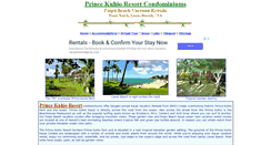 Desktop Screenshot of princekuhioresort.com